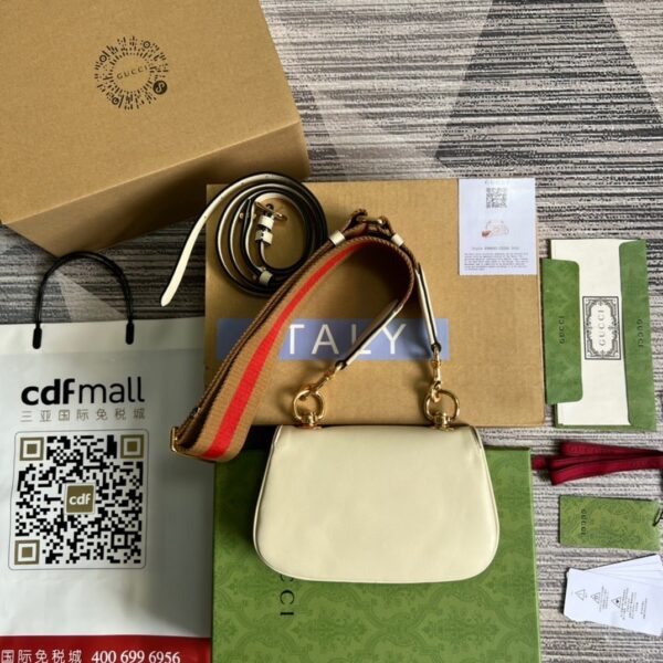 1:1 Replica Gucci Blondie Mini Bag White For Women, Women's Bags 8.7in/22cm GG‎ ‎698643 UXXAG 9161
