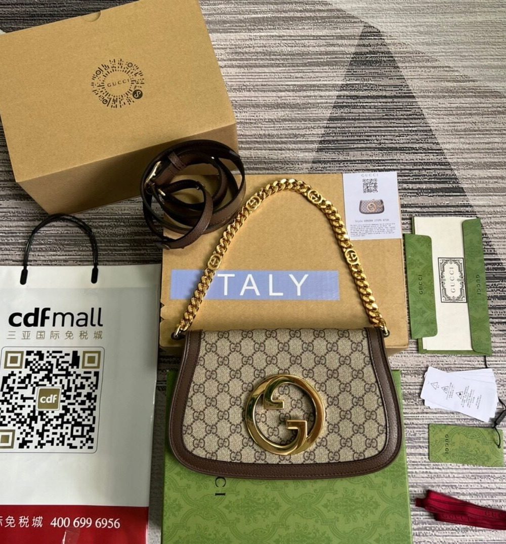 1:1 Replica Gucci Blondie Shoulder Bag Beige For Women, Women's Bags 11in/28cm GG 699268 K9GSG 8358