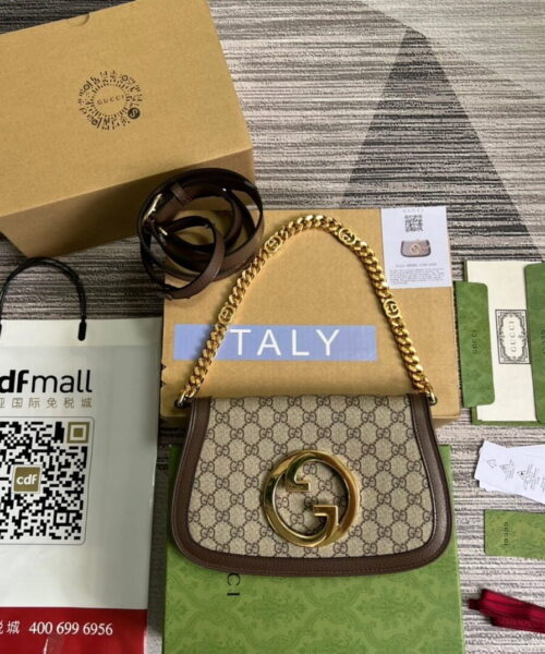 1:1 Replica Gucci Blondie Shoulder Bag Beige For Women, Women's Bags 11in/28cm GG 699268 K9GSG 8358