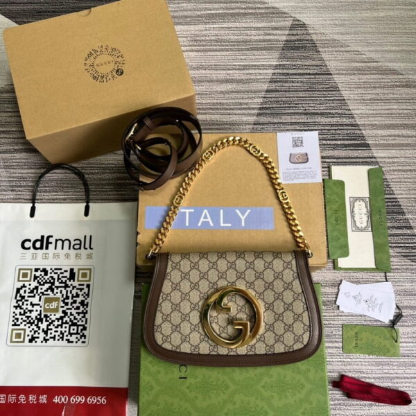 1:1 Replica Gucci Blondie Shoulder Bag Beige For Women, Women's Bags 11in/28cm GG 699268 K9GSG 8358