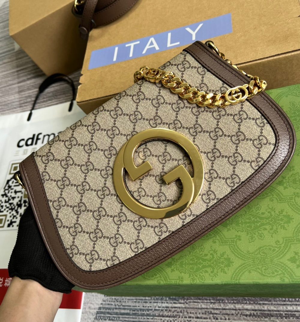 1:1 Replica Gucci Blondie Shoulder Bag Beige For Women, Women's Bags 11in/28cm GG 699268 K9GSG 8358