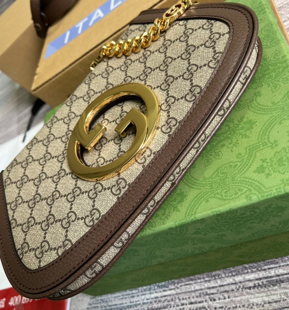 1:1 Replica Gucci Blondie Shoulder Bag Beige For Women, Women's Bags 11in/28cm GG 699268 K9GSG 8358