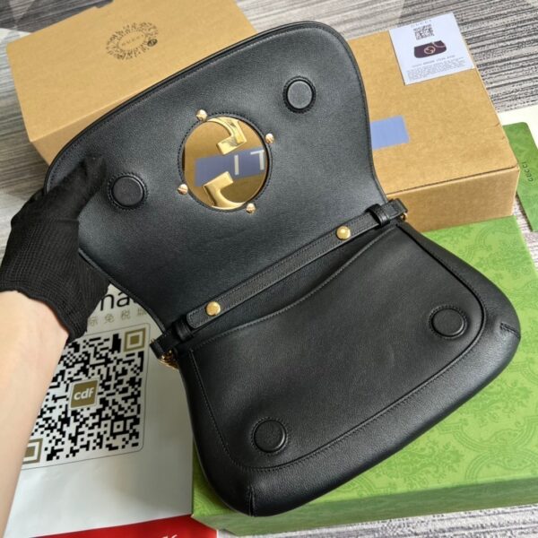1:1 Replica Gucci Blondie Shoulder Bag Black For Women, Women's Bags 11in/28cm GG‎ 699268 UXX0G 1000