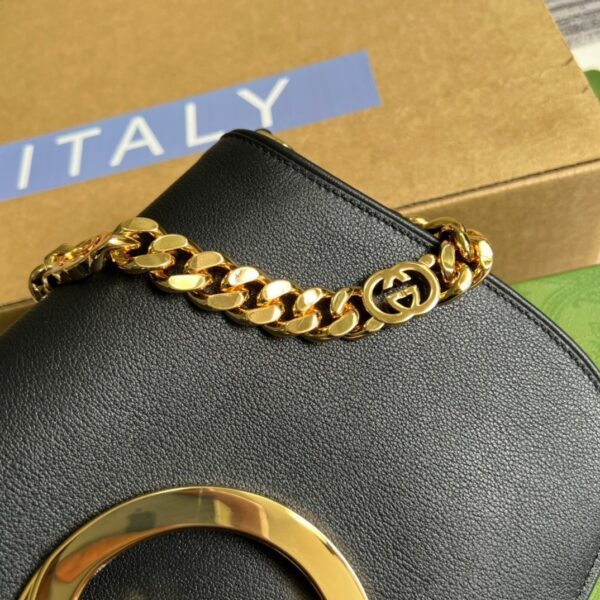 1:1 Replica Gucci Blondie Shoulder Bag Black For Women, Women's Bags 11in/28cm GG‎ 699268 UXX0G 1000