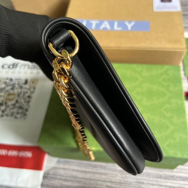 1:1 Replica Gucci Blondie Shoulder Bag Black For Women, Women's Bags 11in/28cm GG‎ 699268 UXX0G 1000