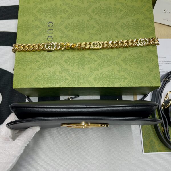 1:1 Replica Gucci Blondie Shoulder Bag Black For Women, Women's Bags 11in/28cm GG‎ 699268 UXX0G 1000