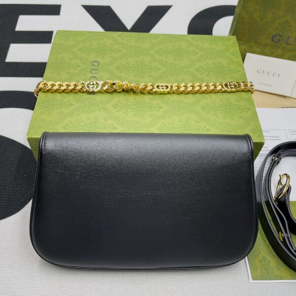 1:1 Replica Gucci Blondie Shoulder Bag Black For Women, Women's Bags 11in/28cm GG‎ 699268 UXX0G 1000