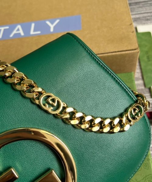 1:1 Replica Gucci Blondie Shoulder Bag Green For Women, Women's Bags 11in/28cm GG‎