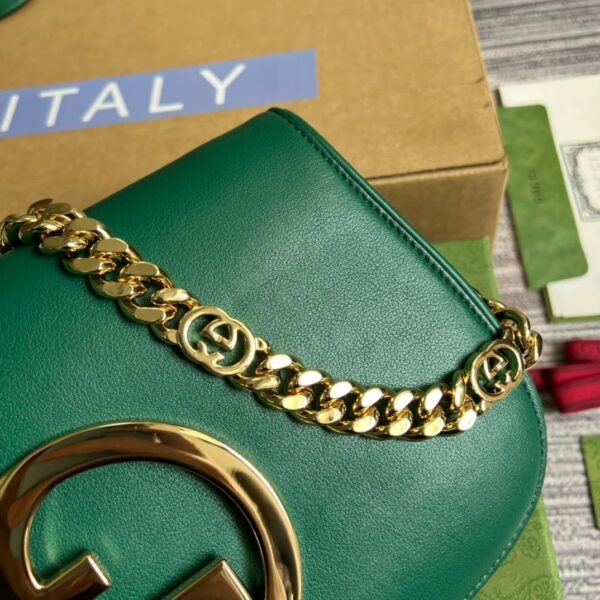 1:1 Replica Gucci Blondie Shoulder Bag Green For Women, Women's Bags 11in/28cm GG‎