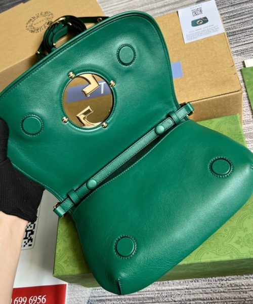1:1 Replica Gucci Blondie Shoulder Bag Green For Women, Women's Bags 11in/28cm GG‎