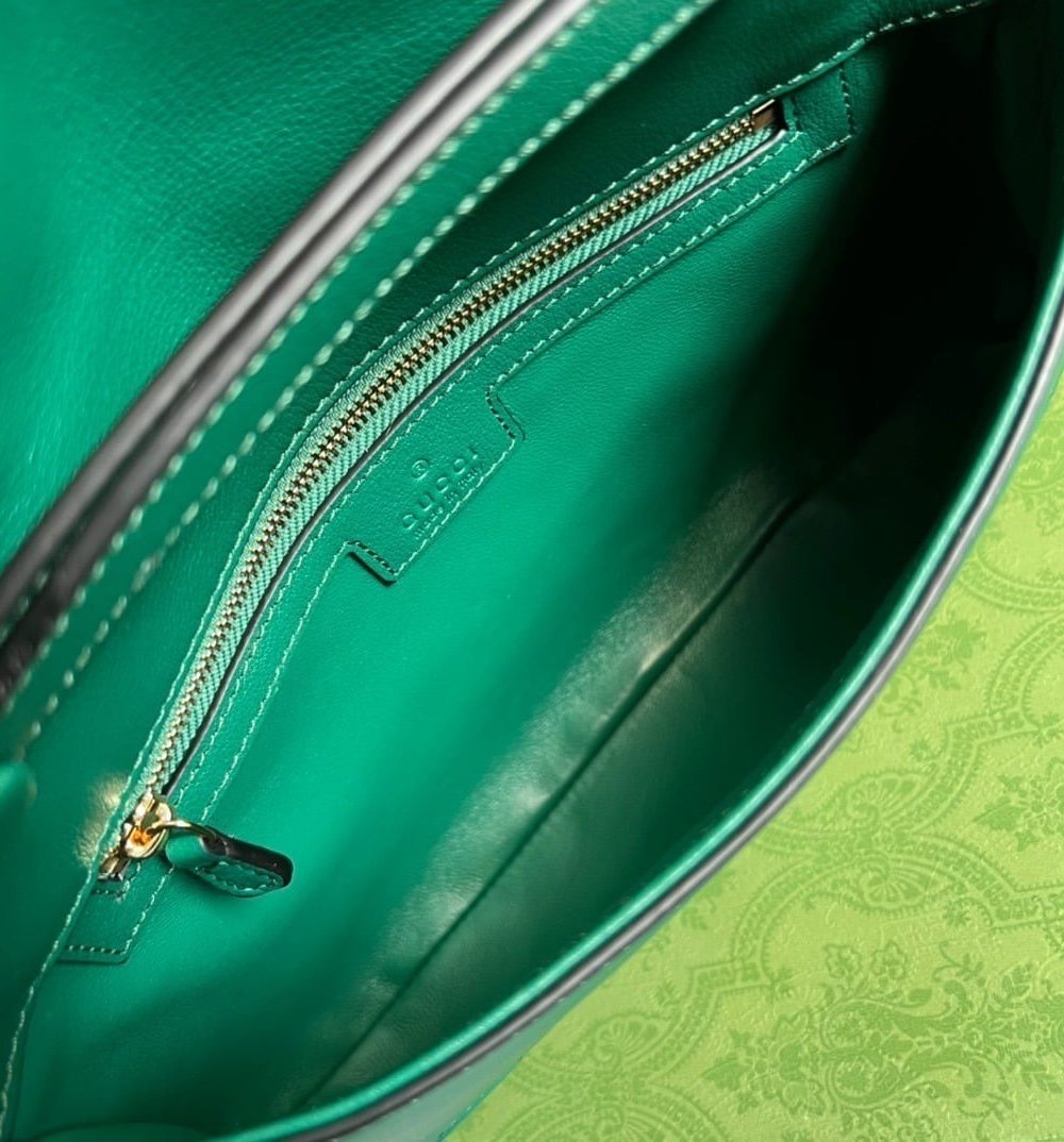 1:1 Replica Gucci Blondie Shoulder Bag Green For Women, Women's Bags 11in/28cm GG‎