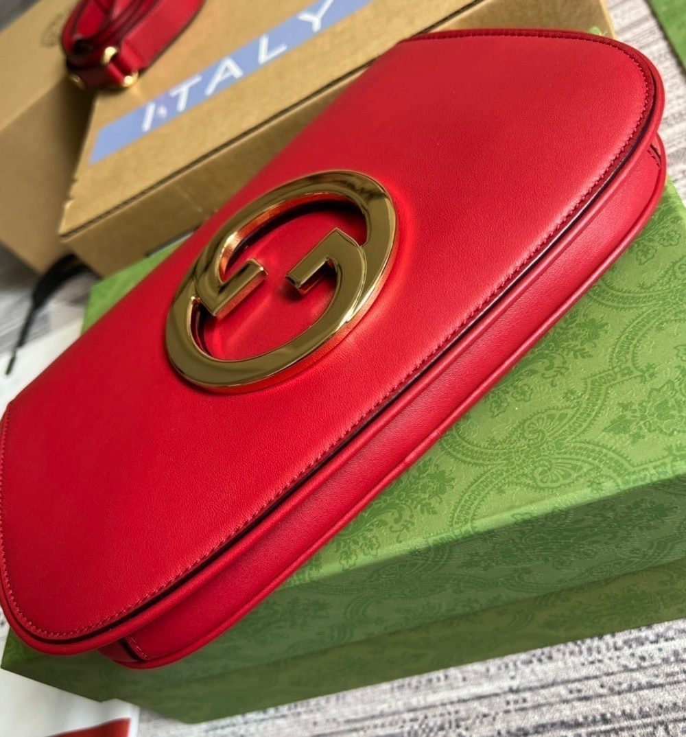 1:1 Replica Gucci Blondie Shoulder Bag Red For Women, Women's Bags 11in/28cm GG‎