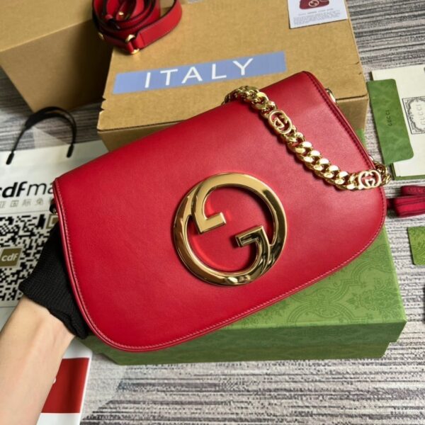 1:1 Replica Gucci Blondie Shoulder Bag Red For Women, Women's Bags 11in/28cm GG‎