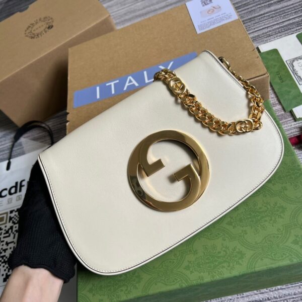 1:1 Replica Gucci Blondie Shoulder Bag White For Women, Women's Bags 11in/28cm GG 699268 UXX0G 9022
