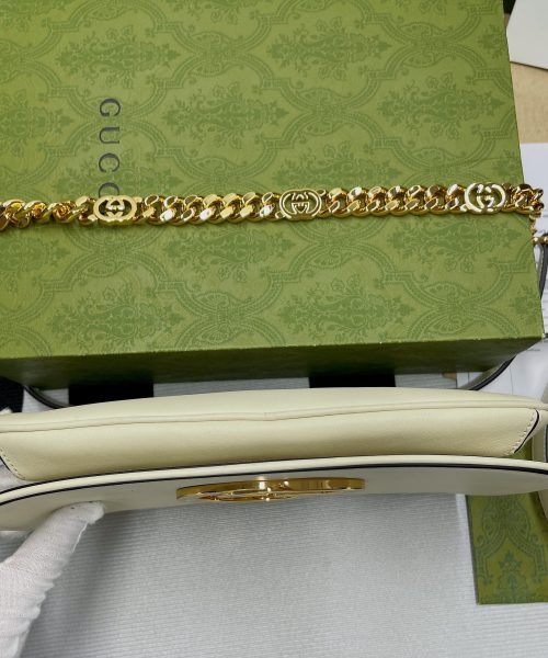 1:1 Replica Gucci Blondie Shoulder Bag White For Women, Women's Bags 11in/28cm GG 699268 UXX0G 9022
