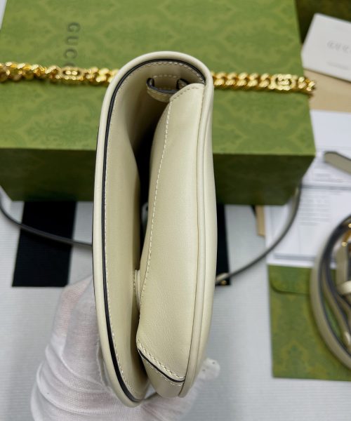 1:1 Replica Gucci Blondie Shoulder Bag White For Women, Women's Bags 11in/28cm GG 699268 UXX0G 9022