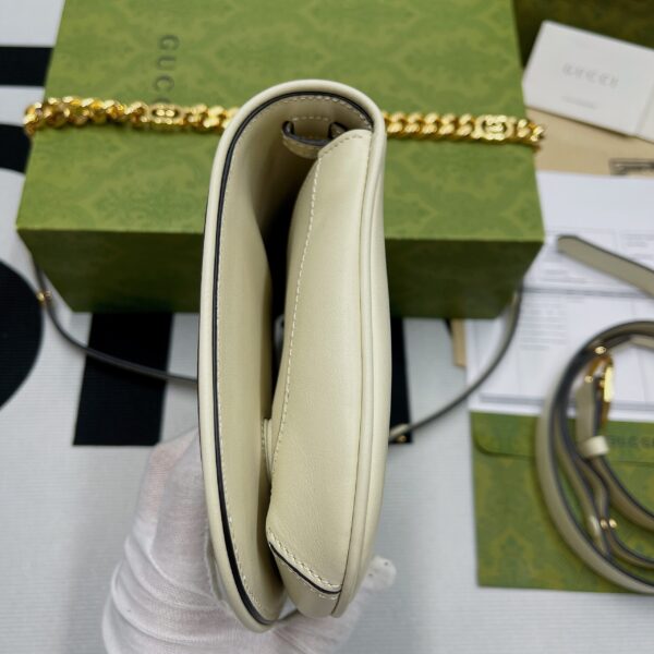 1:1 Replica Gucci Blondie Shoulder Bag White For Women, Women's Bags 11in/28cm GG 699268 UXX0G 9022