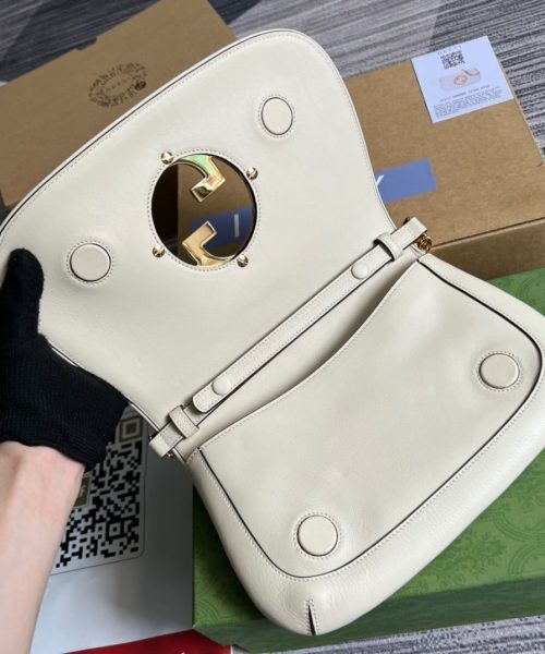 1:1 Replica Gucci Blondie Shoulder Bag White For Women, Women's Bags 11in/28cm GG 699268 UXX0G 9022