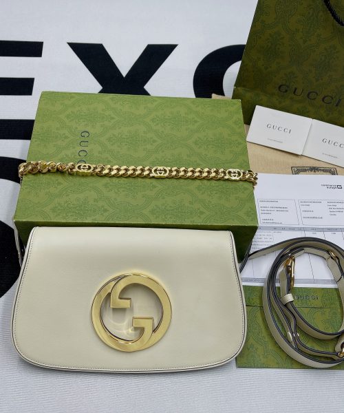 1:1 Replica Gucci Blondie Shoulder Bag White For Women, Women's Bags 11in/28cm GG 699268 UXX0G 9022