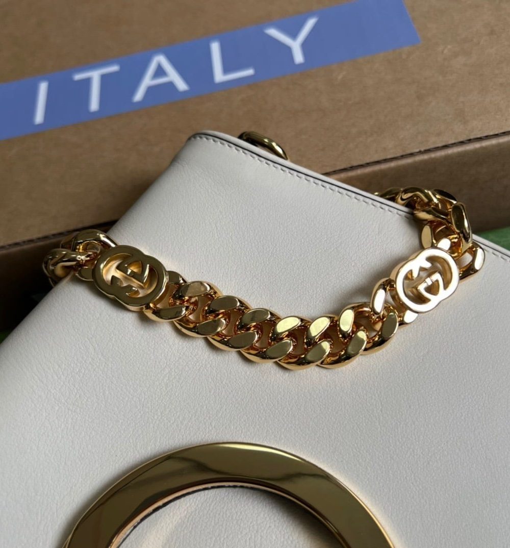 1:1 Replica Gucci Blondie Shoulder Bag White For Women, Women's Bags 11in/28cm GG 699268 UXX0G 9022