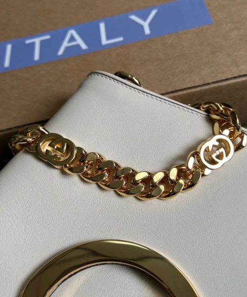 1:1 Replica Gucci Blondie Shoulder Bag White For Women, Women's Bags 11in/28cm GG 699268 UXX0G 9022