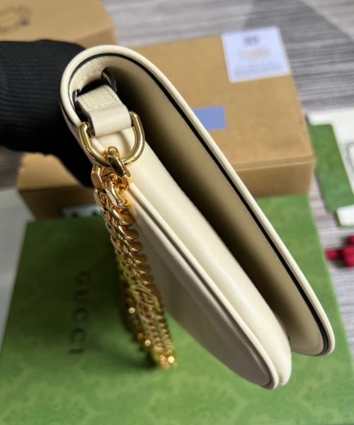 1:1 Replica Gucci Blondie Shoulder Bag White For Women, Women's Bags 11in/28cm GG 699268 UXX0G 9022