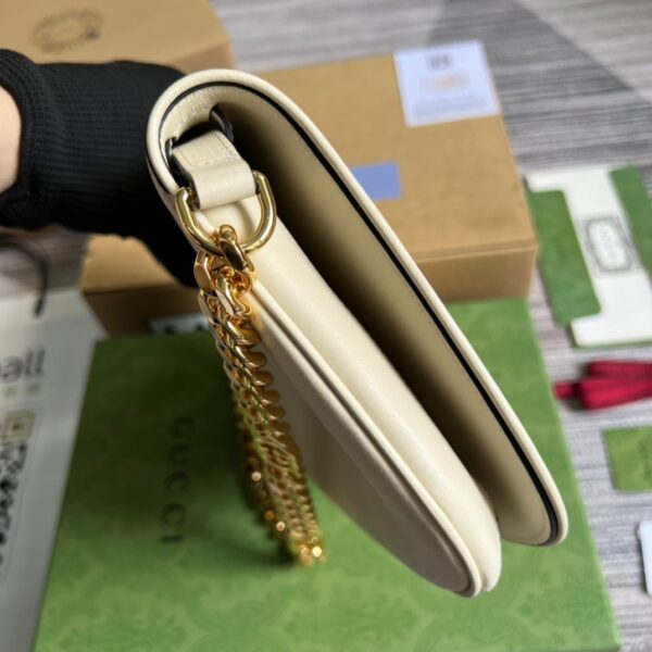 1:1 Replica Gucci Blondie Shoulder Bag White For Women, Women's Bags 11in/28cm GG 699268 UXX0G 9022