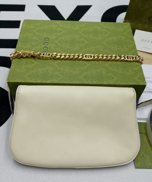 1:1 Replica Gucci Blondie Shoulder Bag White For Women, Women's Bags 11in/28cm GG 699268 UXX0G 9022