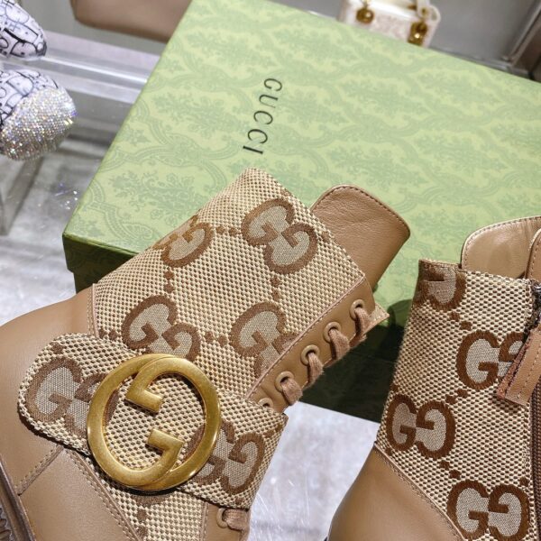 Gucci Blondie Women's Ankle Boot Beige For Women GG