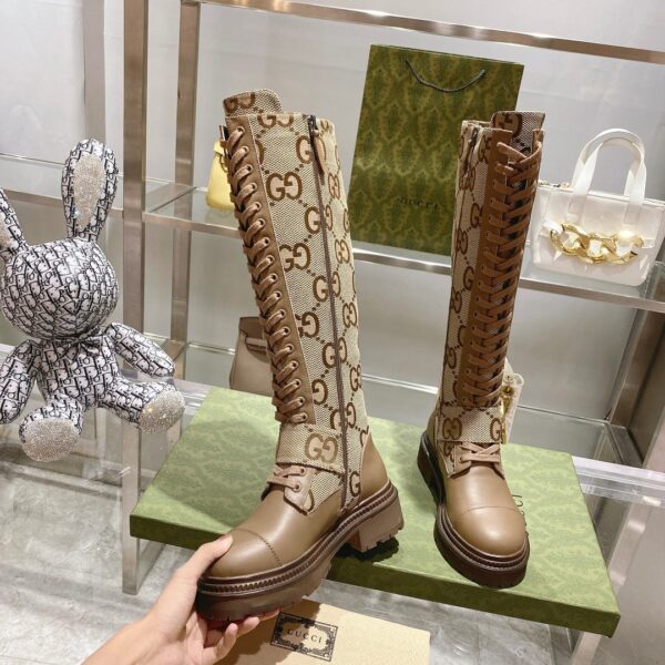 Gucci Blondie Women's Boot Beige For Women GG