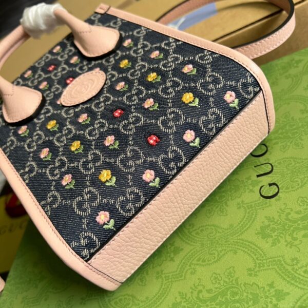 1:1 Replica Gucci Blooming Love Mini Tote Bag Beige For Women, Women's Bags 6.3in/20cm GG