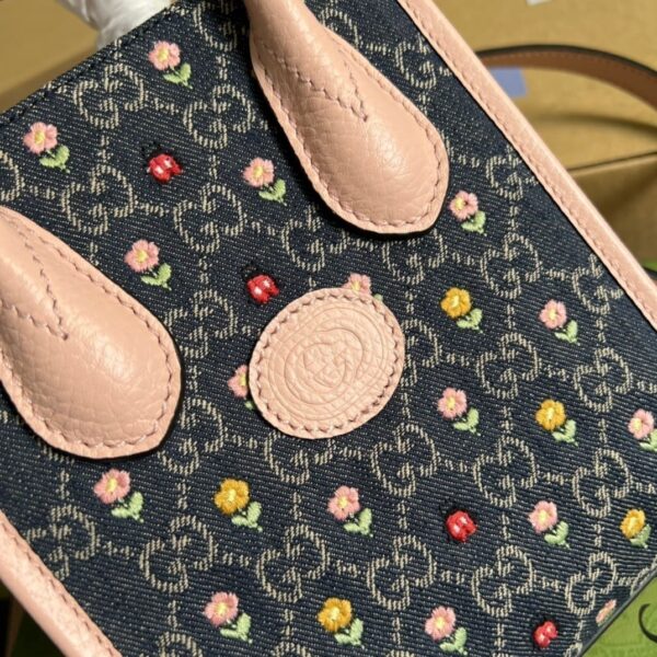 1:1 Replica Gucci Blooming Love Mini Tote Bag Beige For Women, Women's Bags 6.3in/20cm GG