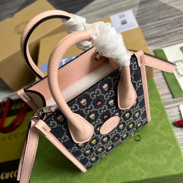 1:1 Replica Gucci Blooming Love Mini Tote Bag Beige For Women, Women's Bags 6.3in/20cm GG
