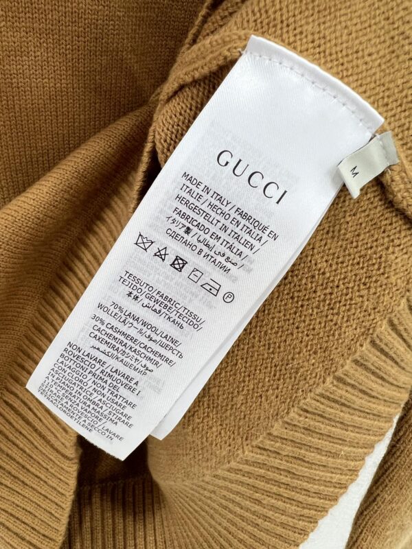 Gucci Brushed Wool Crew-Neck Sweater Brown For Women