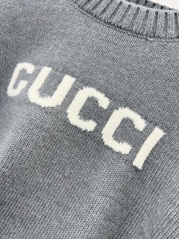 Gucci Brushed Wool Crew-Neck Sweater Grey For Women