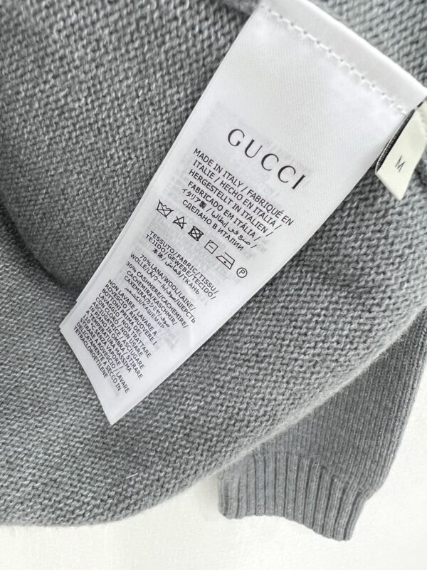 Gucci Brushed Wool Crew-Neck Sweater Grey For Women