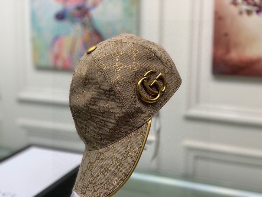 Gucci Canvas Baseball Hat Beige GG Hat - Image 4