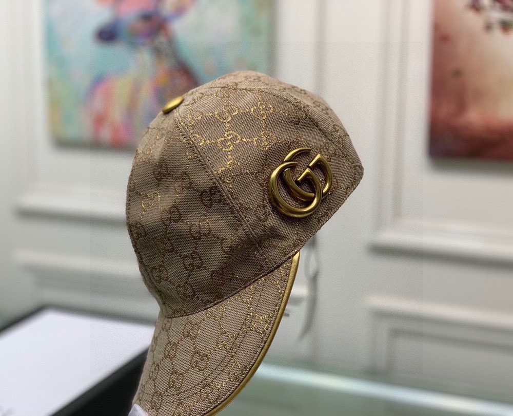 Gucci Canvas Baseball Hat Beige GG Hat