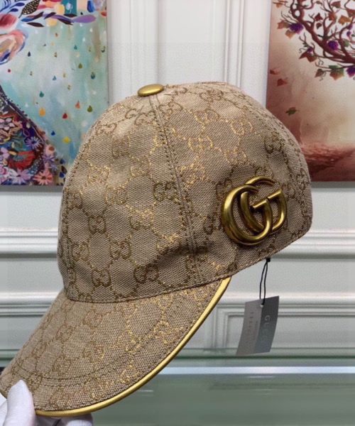 Gucci Canvas Baseball Hat Beige GG Hat