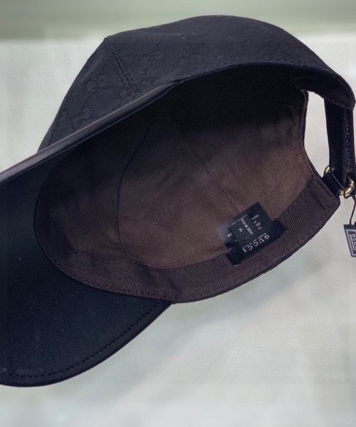 Gucci Canvas Baseball Hat Black GG Hat