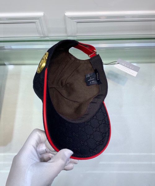 Gucci Canvas Baseball Hat Black GG Hat