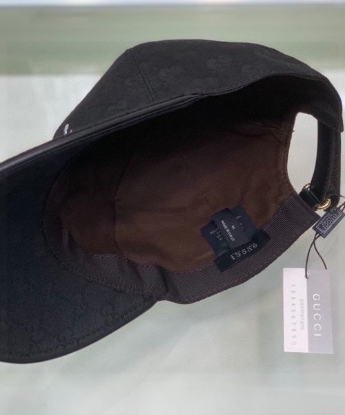 Gucci Canvas Baseball Hat Black GG Hat