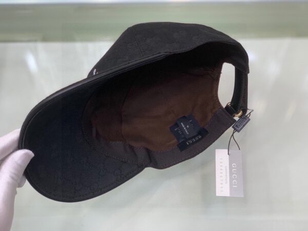 Gucci Canvas Baseball Hat Black GG Hat