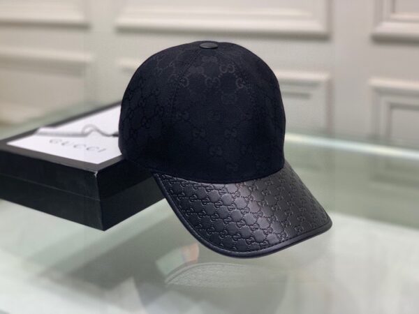 Gucci Canvas Baseball Hat Black GG Hat