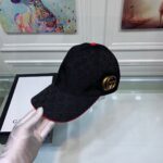 Gucci Canvas Baseball Hat Black GG Hat