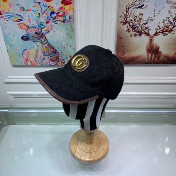 Gucci Canvas Baseball Hat Black GG Hat
