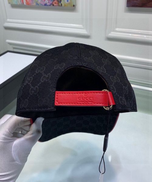 Gucci Canvas Baseball Hat Black GG Hat