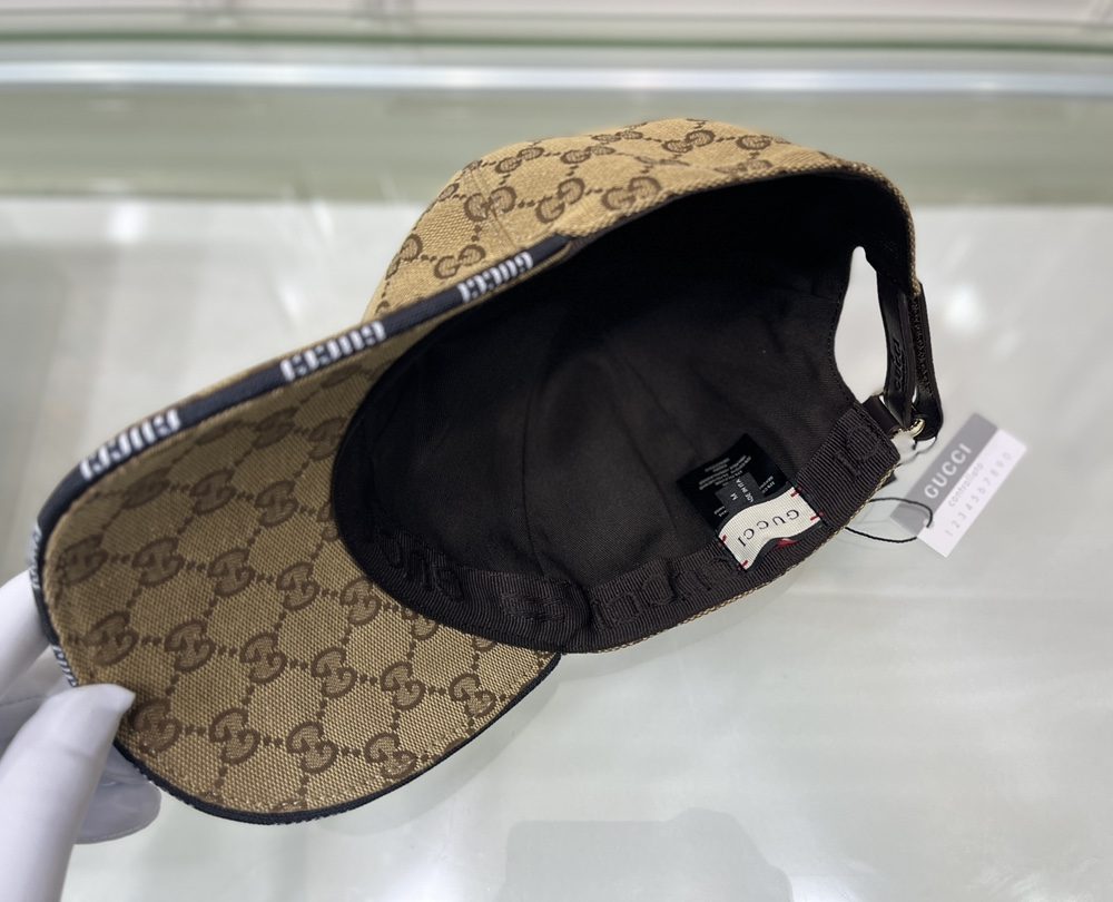 Gucci Canvas Baseball Hat Brown GG Hat