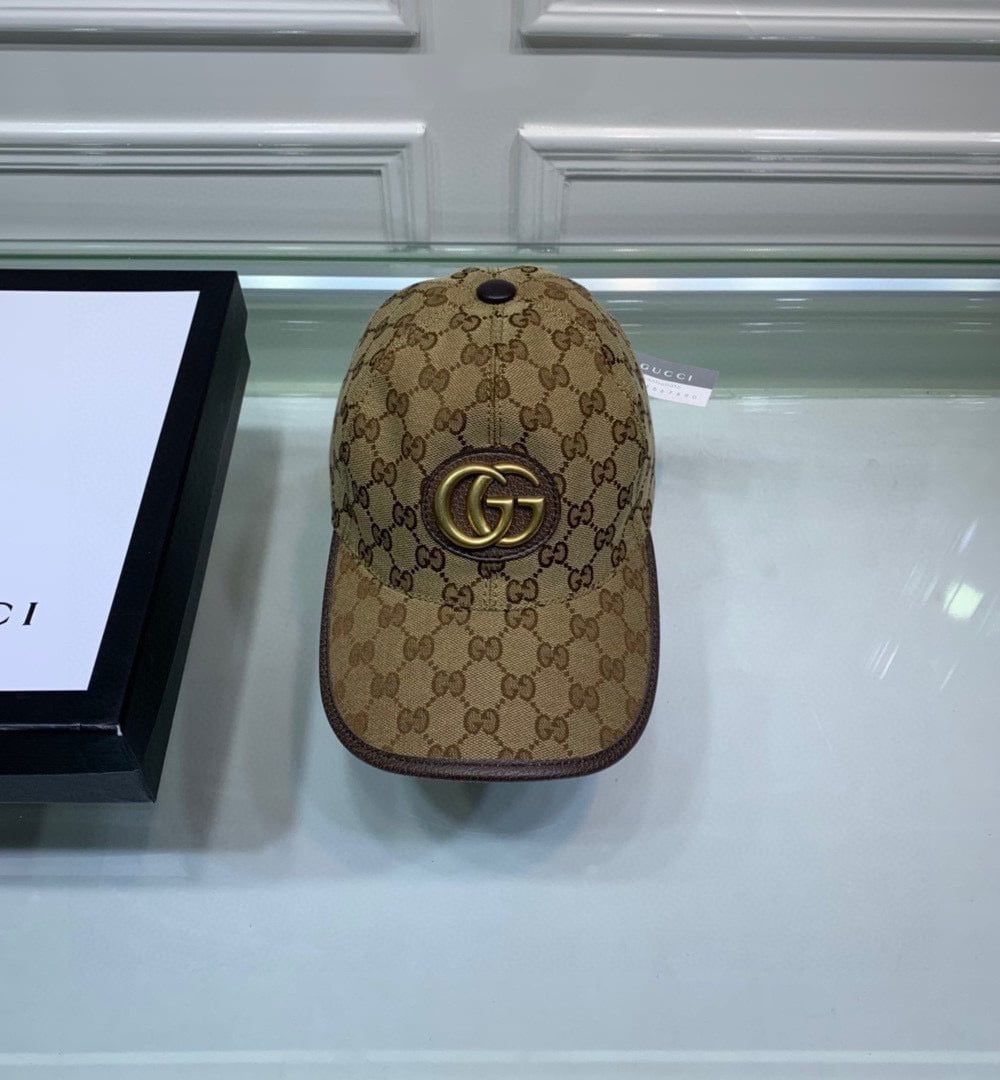 Gucci Canvas Baseball Hat Brown GG Hat