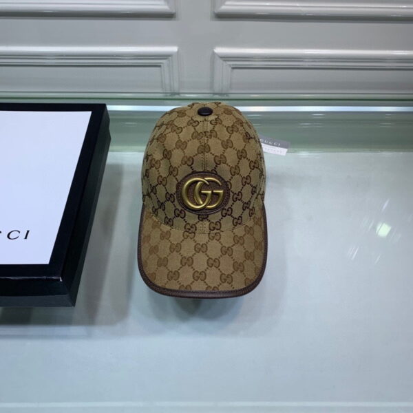 Gucci Canvas Baseball Hat Brown GG Hat